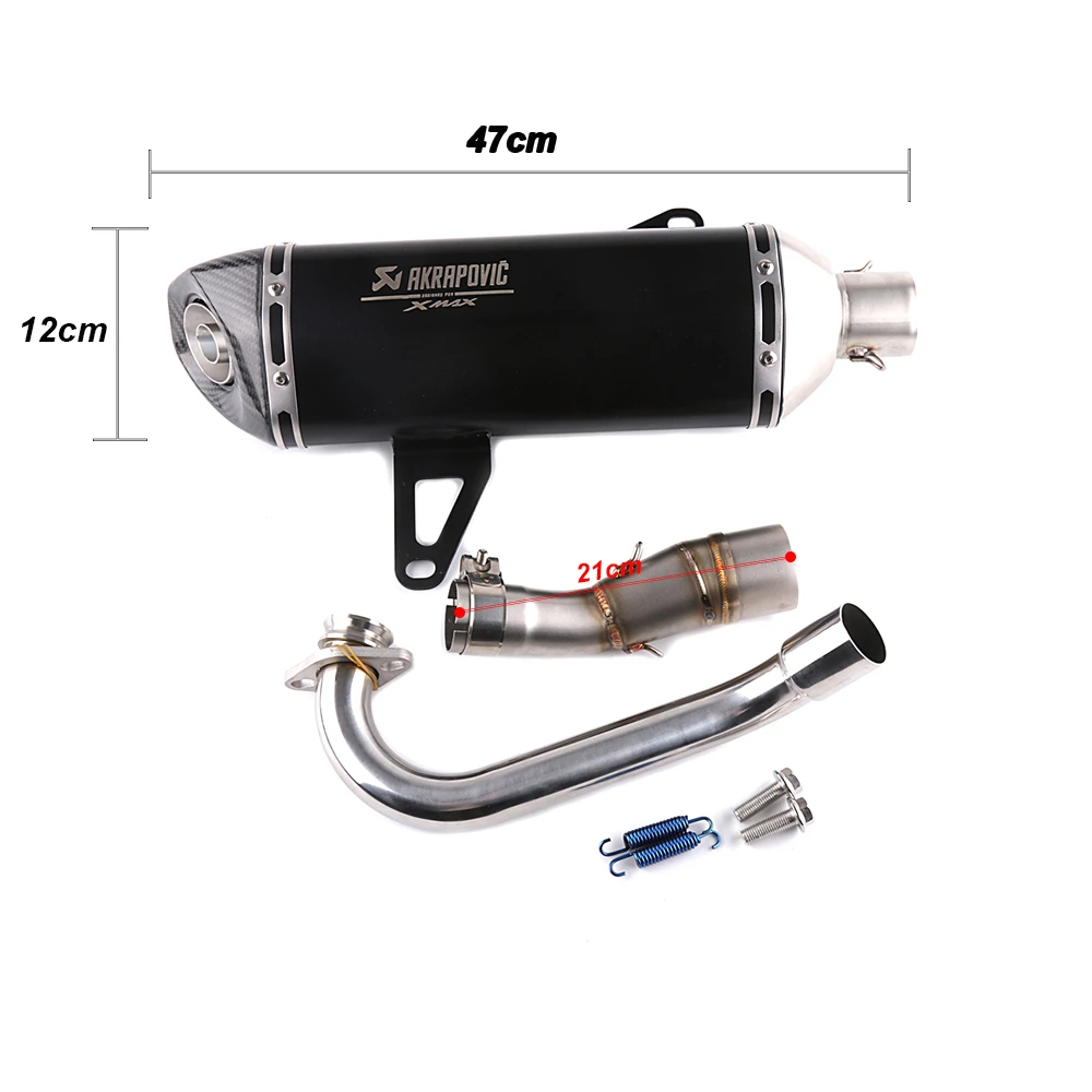 Выхлопная труба мотоцикла модифицированный глушитель Akrapovic Moto для Yamaha Xmax250 Xmax 250 XMAX250 Xmax300 Xmax 300 XMAX300