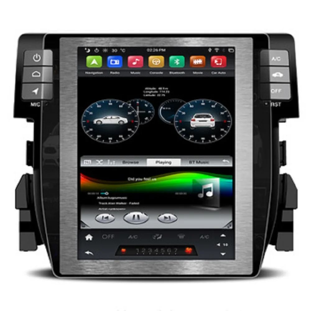KD-97010 klyde 9 7-дюймовый tesla android 0 Автомобильный видео Радио gps плеер для CIVIC 2016-2017 с wifi