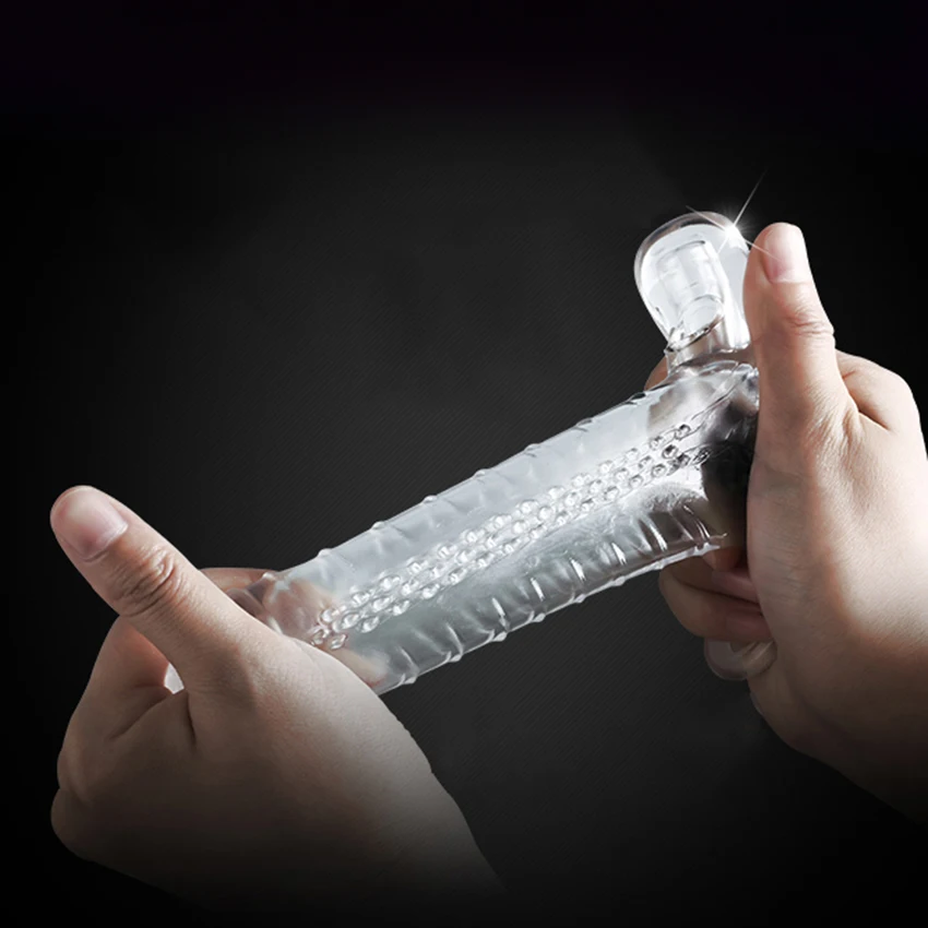 Male Penis Extender Enlargement Reusable Condoms for Men Adult Intimate Product Ring Cock Sleeve Sex Toys-35 | Красота и здоровье