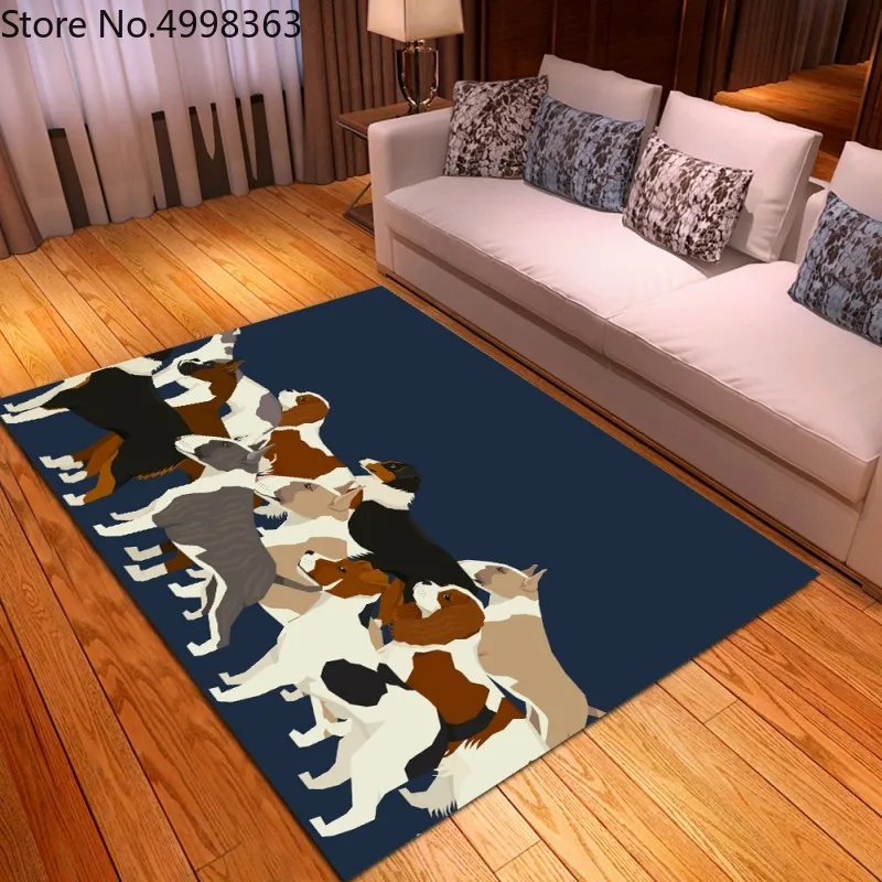 Custom Cute Dog Indoor Outdoor Door Mats Нескользящие прочные моющиеся коврики для ванной кухни