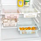 Кухонный холодильник, регулируемая коробка для хранения, домашний экологически чистый органайзер, выдвижной отсек для свежести, корзина для фруктов