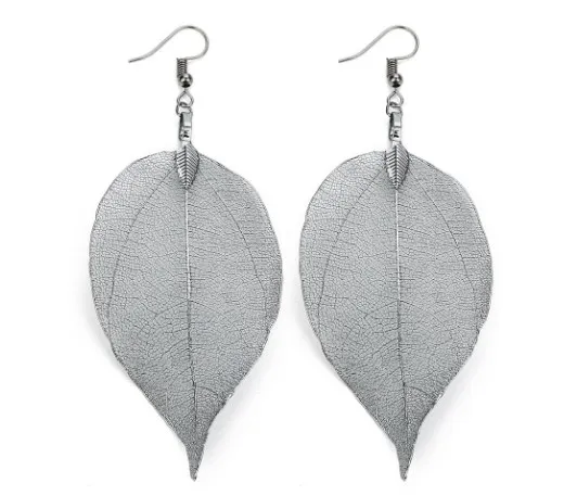 

1pair 4*6cm fashion stainless steel plating Earrings Leaves Earrings Leaf Shape for women fgs3d