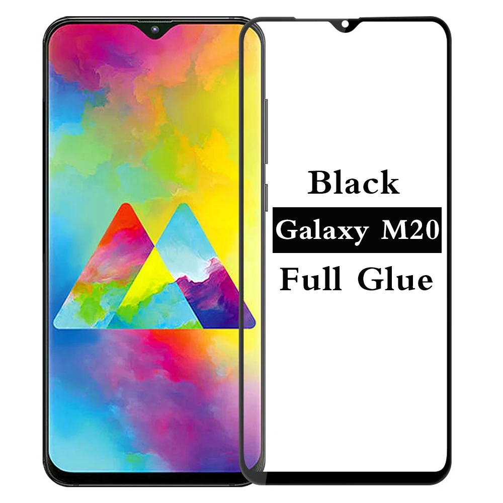 Полное покрытие из закаленного стекла для samsung Galaxy M20 M 20 Защитная пленка экрана ym20