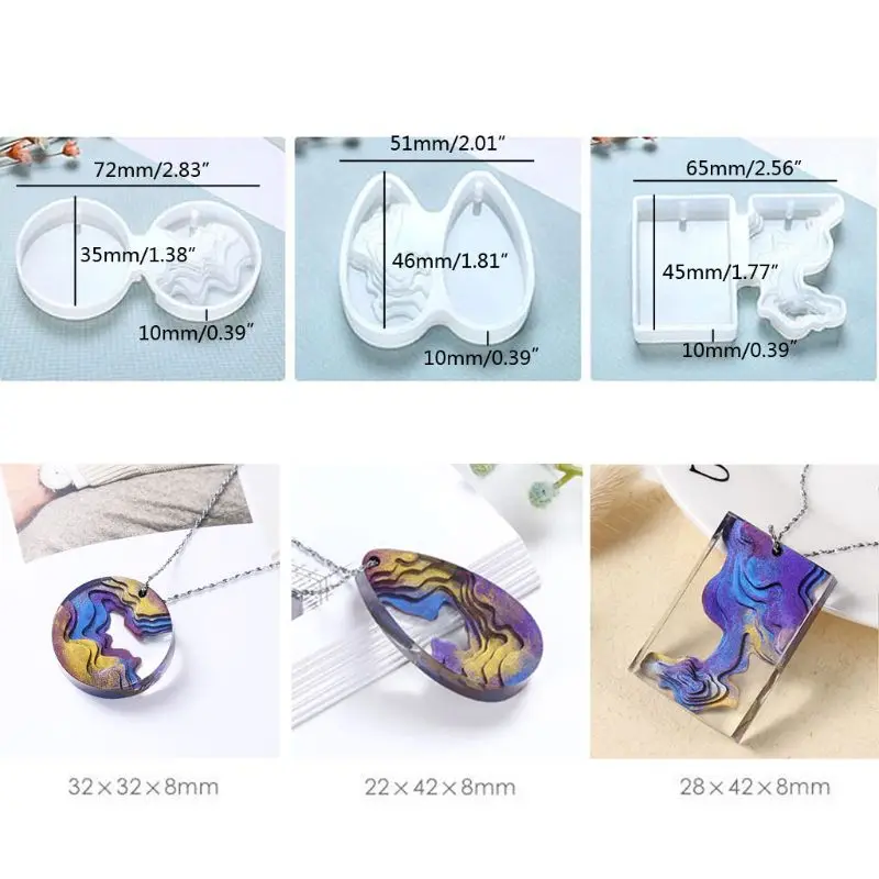 

Creative Concrete Plaster Step Field Ocean Island Pendant Resin Molds Silicone Molds Jewelry Making Epoxy DIY Crystal Resin Craf