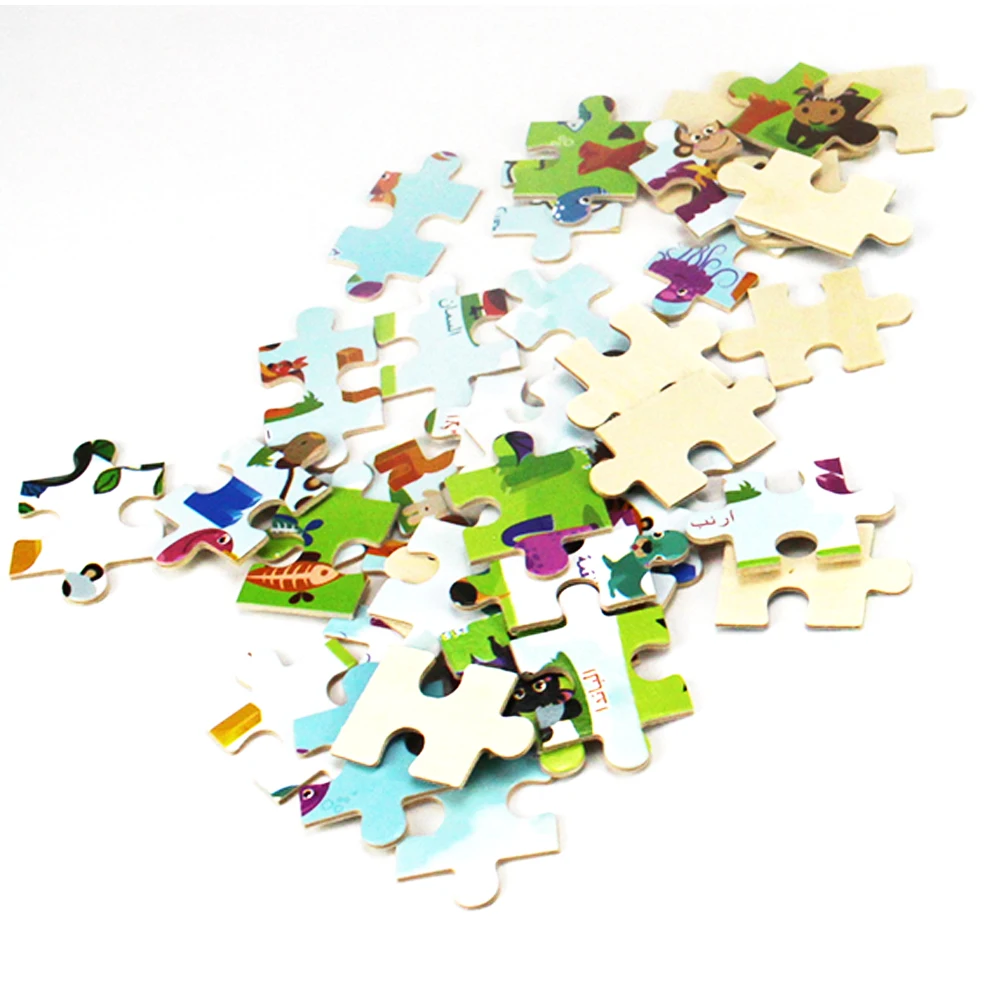 Арабский детский деревянный пазл забавные головоломки с познавательными