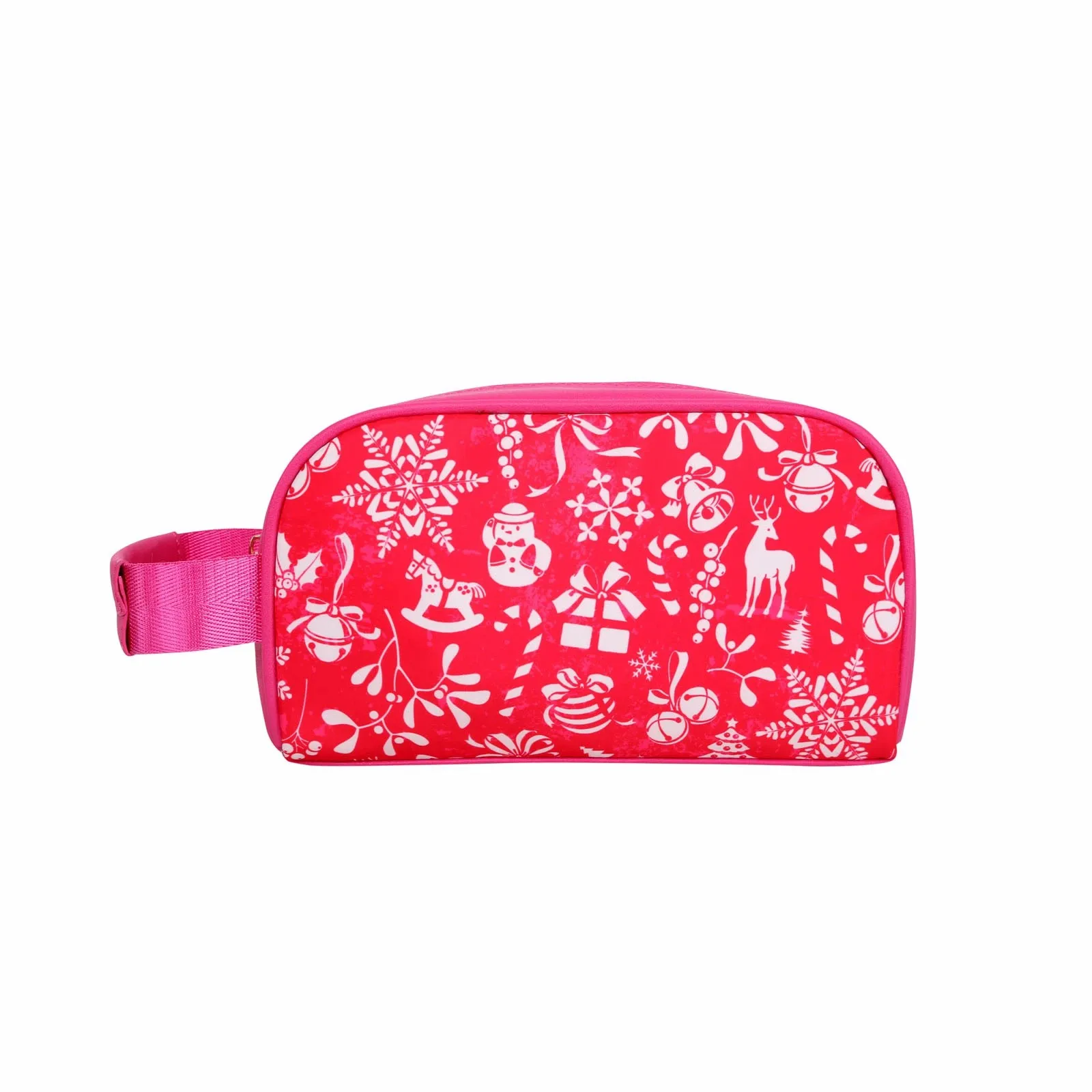 

X'Mas Print Multi Purpose/Travel Pouch PU Leather Travel Accessories Pouch