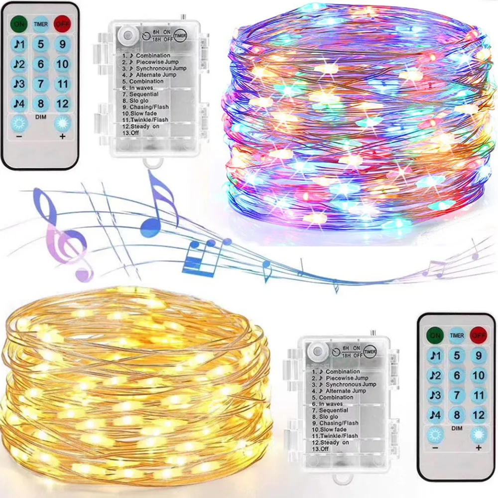 

5M10M Strip Light Led String Light Cooper Wire USB Battery Christmas Light For Garland Holiday Fairy Wedding Party Decoration