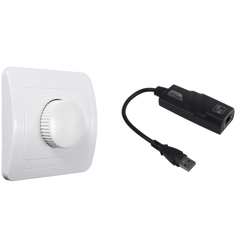 

220V/250V Adjustable Controller Dimmer Switch & USB 3.0 to 10/100/1000 Mbps Gigabit RJ45 Ethernet LAN Network Adapter