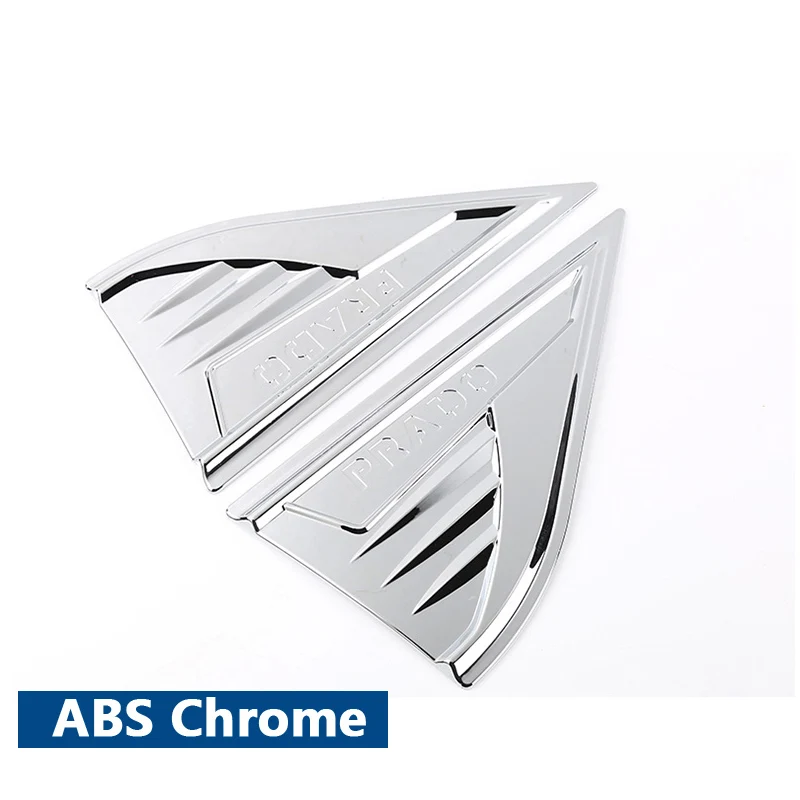 ABS Chrome Для Toyota Land Cruiser Prado 150 аксессуар для автомобиля переднее крыло двигателя боковое вентиляционное отверстие крышка отделка акула жабры наклейка для вентиляционного отверстия - Цвет: ABS Chrome