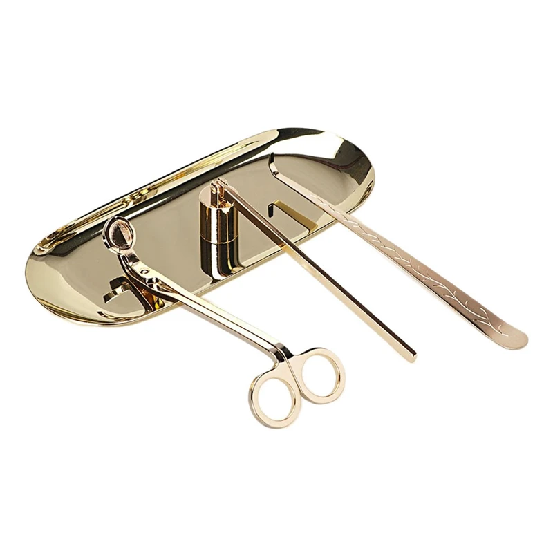 Набор аксессуаров для свечей триммер фитилей подсвечник хранения 4 упаковки