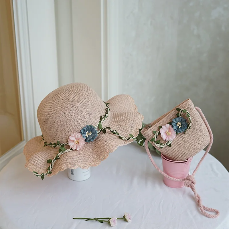 2020 новый стиль соломенная шляпа от солнца для девочек Милая принцесса в западном