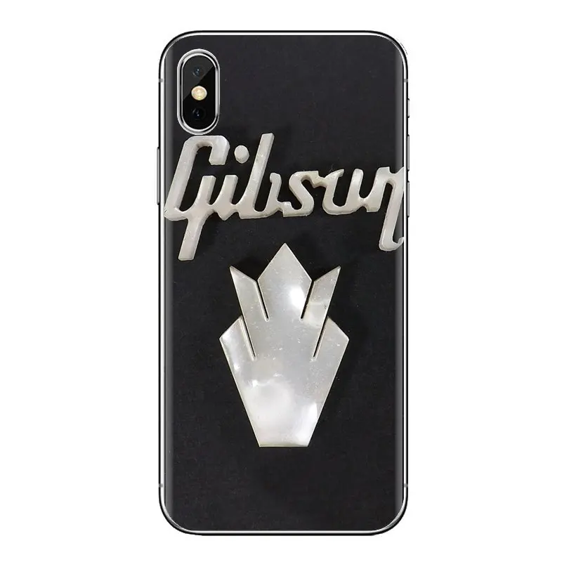 For Samsung Galaxy S3 S4 S5 Mini S6 S7 Edge S8 S9 S10 Plus Note 3 4 5 8 9 Transparent TPU Skin Case Gibson Guitar Music Acoustic |