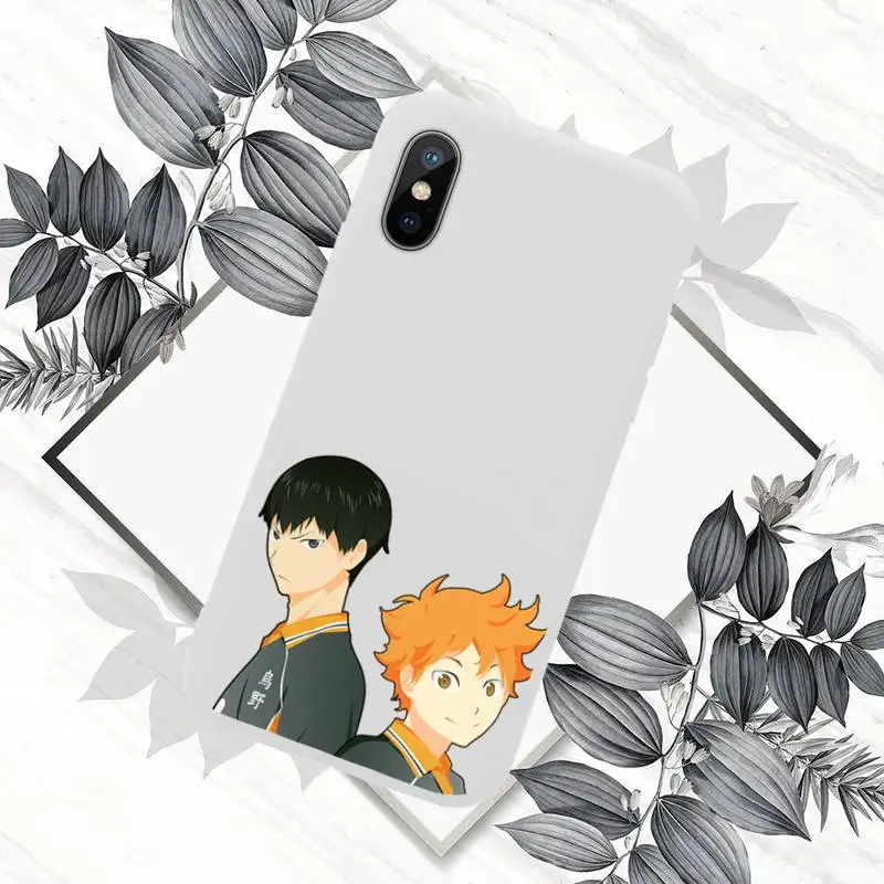 

Japan Anime Oya Haikyuu Phone Case Candy Color for iPhone 6 7 8 11 12 s mini pro X XS XR MAX Plus