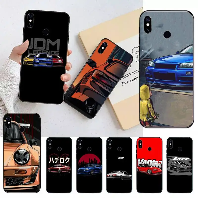 

Japan JDM Car AE86 anime Phone Case For Xiaomi Redmi note 7 8 9 11 t s 10 A pro lite funda shell coque cover