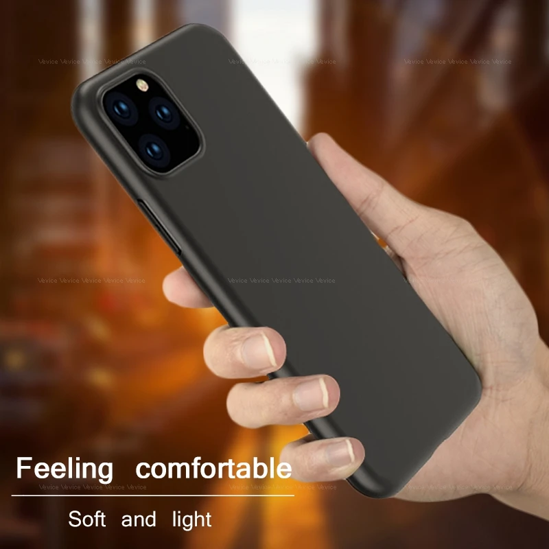 Ультратонкий чехол для телефона iPhone 11 Pro Max черный матовый Силиконовый iphone 6 1