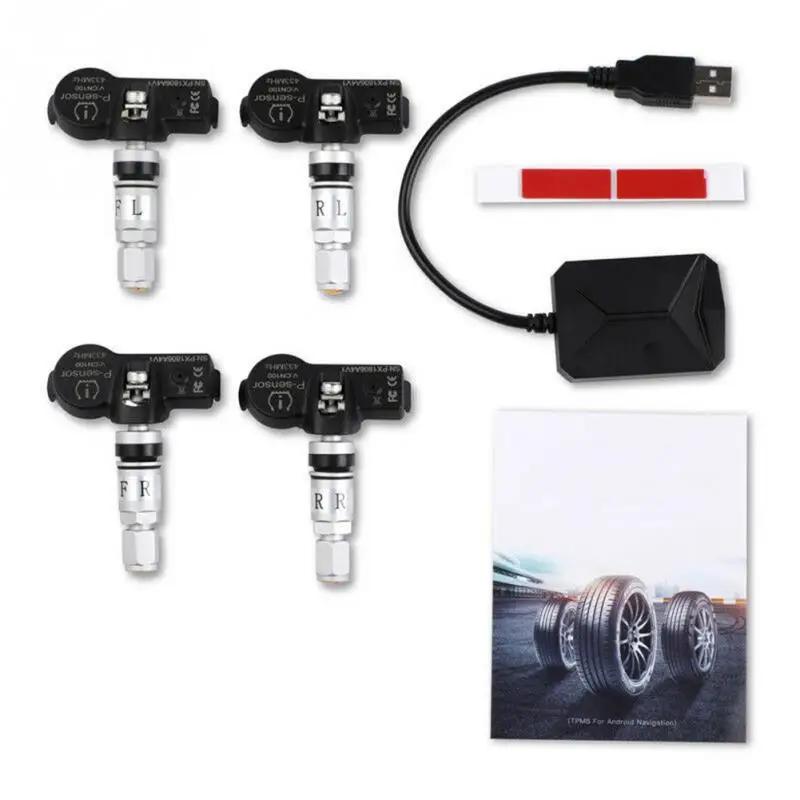 USB TPMS легко установить инструмент в режиме реального времени дисплей Сенсор Автоматическая сигнализация универсальный для Android цифровой модуль контроля давления в шинах