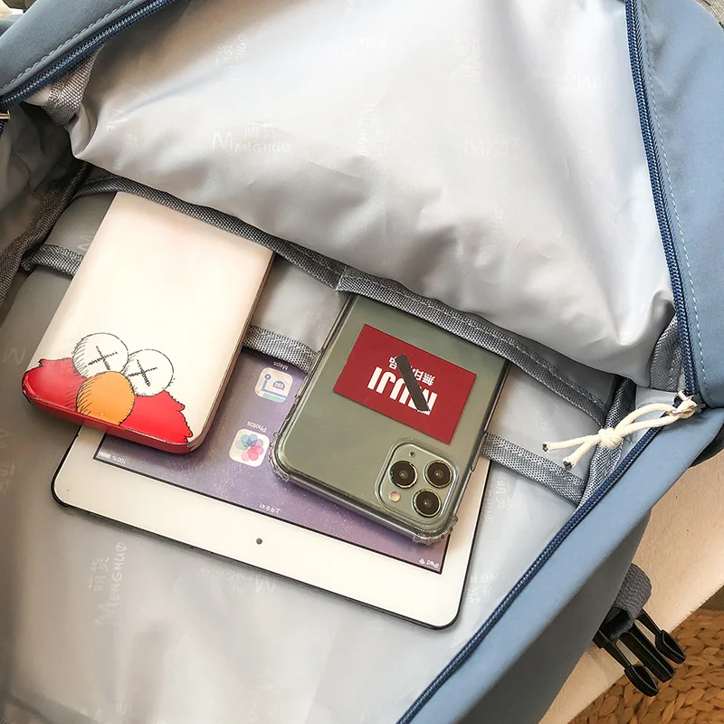 

New waterproof nylon Women Backpack Multi-pocket school bags for students buckle backpack Large capacity travel bag Mochilas