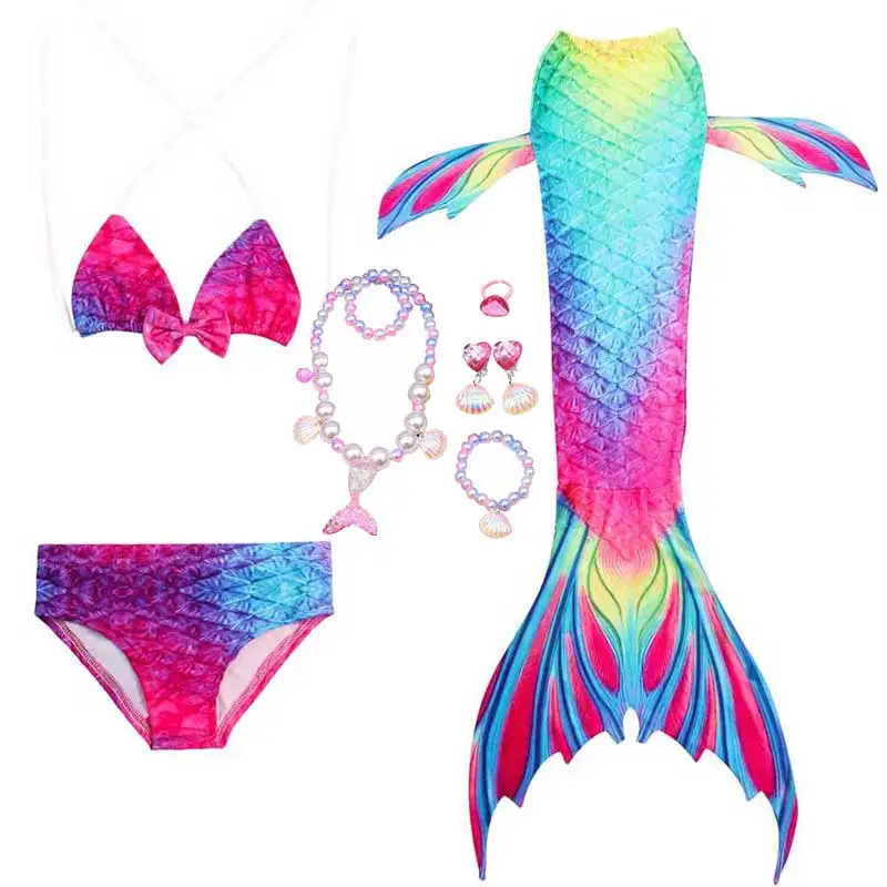 Вечерние костюмы для косплея и плавания девочек маскарадное платье Русалочки с