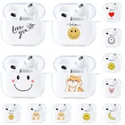 Силиконовый чехол Smile для Airpods 3, чехол, прозрачный чехол для наушников Airpods 3, 2, чехол для наушников Airpods 3 2021, зарядное устройство