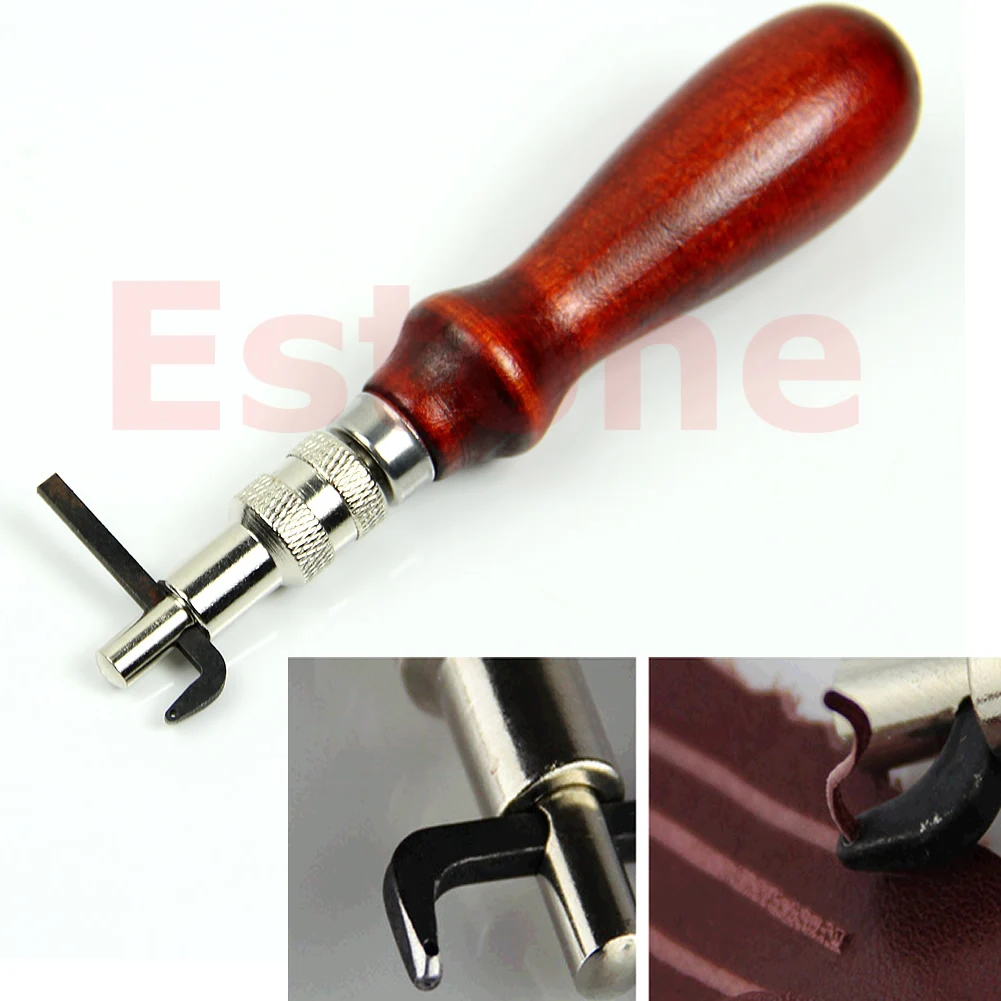 

D0AC Adjustable Leather Edge Stitching Groover Leathercraft Groove Gouge Working Tool