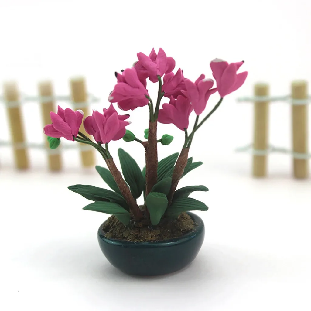 Dollhouse Miniature Model Accessories Mini Green Plant Flower 1:12 /1:6 Potted Garden Accessory Toy Y107 | Игрушки и хобби