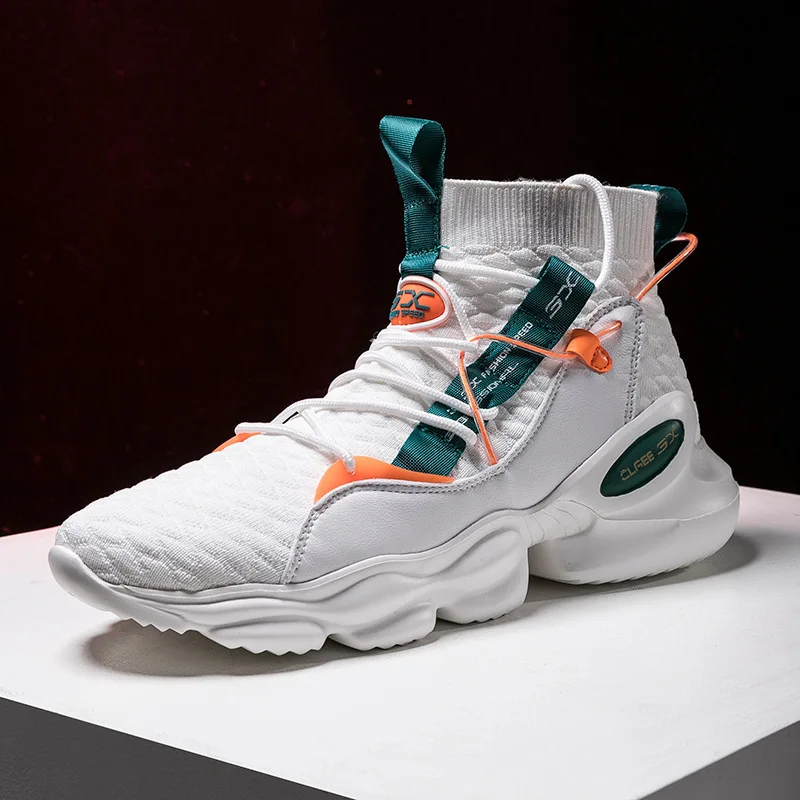 New Style Fashion High Top Running Shoes for Men Breathable Sports Athletic Comfortable Soft Walking Shoes Mens Sneakers