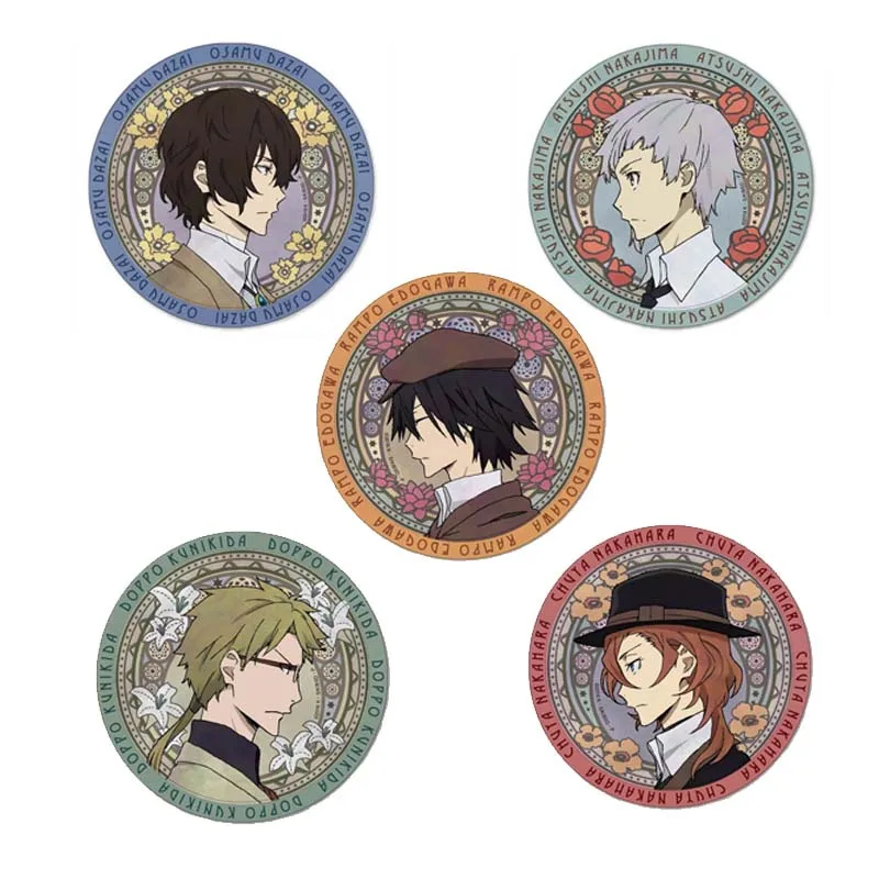 5 шт. Мультфильм Япония бангоу страй собаки шпильки Косплей брошь значки