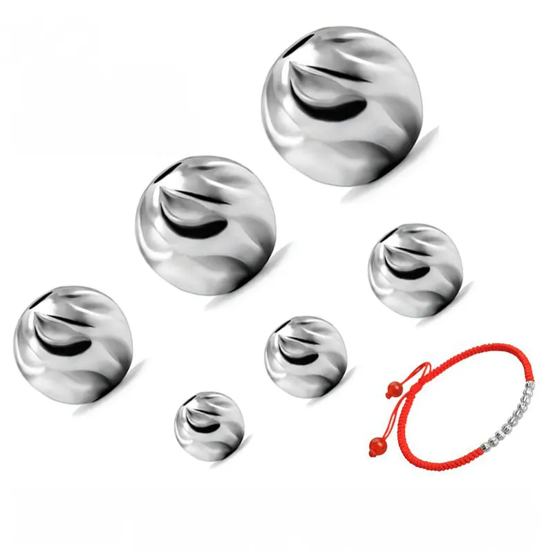 Круглые бусины-разделители из серебра 925 пробы подходят для изготовления