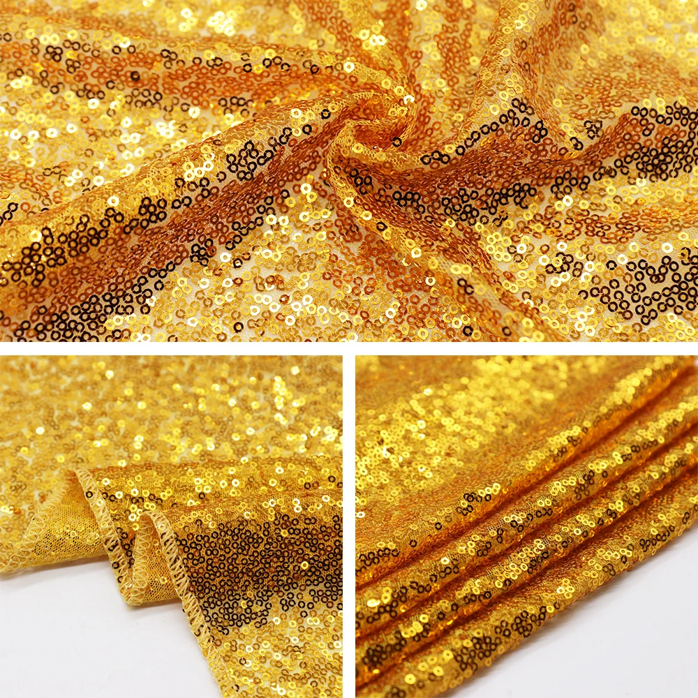 1pcs 30x275cm Sequin Table Runner Sparkly Wedding Party Decoration Party Event Bling Table Decoration Shiny Gold Color