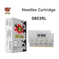 bigwasp 0803rl tattoo needle cartridges 08 standard 03 round liner 03rl for cartridge tattoo machines grips 20pcs