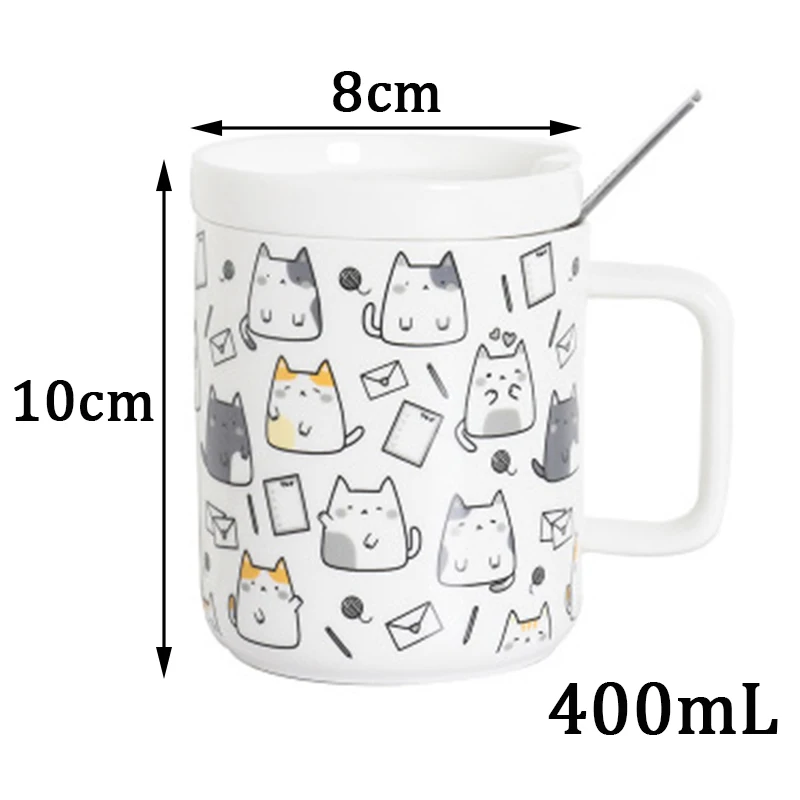 Новинка 1 шт. 400 мл Личность Творческая кошка Керамика чашки 4 вида стилей с милым