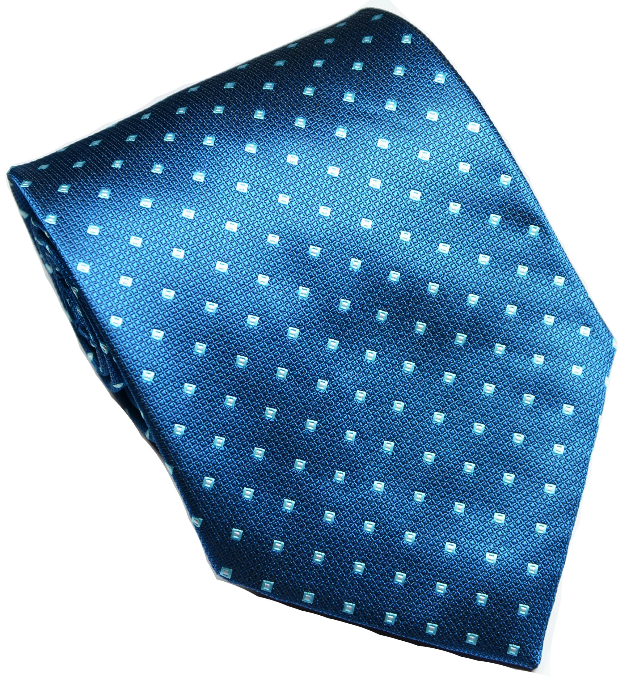 Шелковый клетчатый галстук для мужской темно синий Белый Жаккардовый вечерние