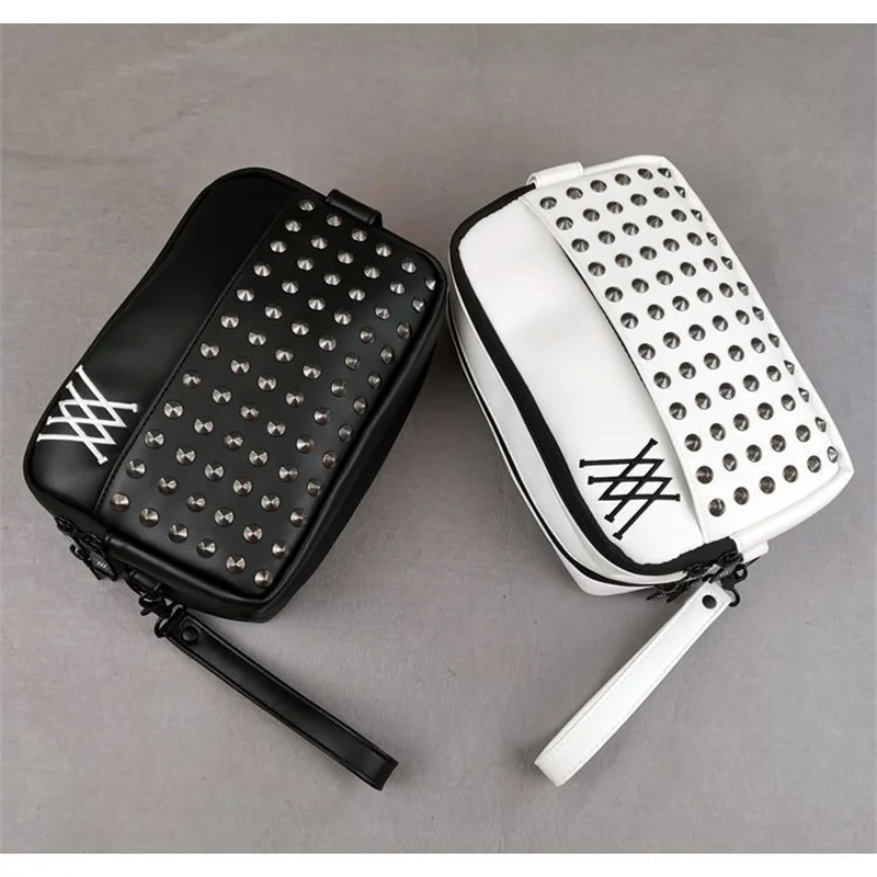 

Golf bag sporting goods storage bag handbag clutch bag zipper fashion rivet Korean trend golf bag
