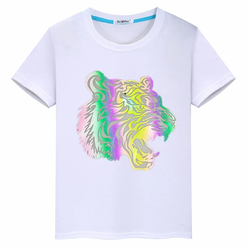 Детская Хлопковая разноцветная Светоотражающая летняя одежда с тигром новинка