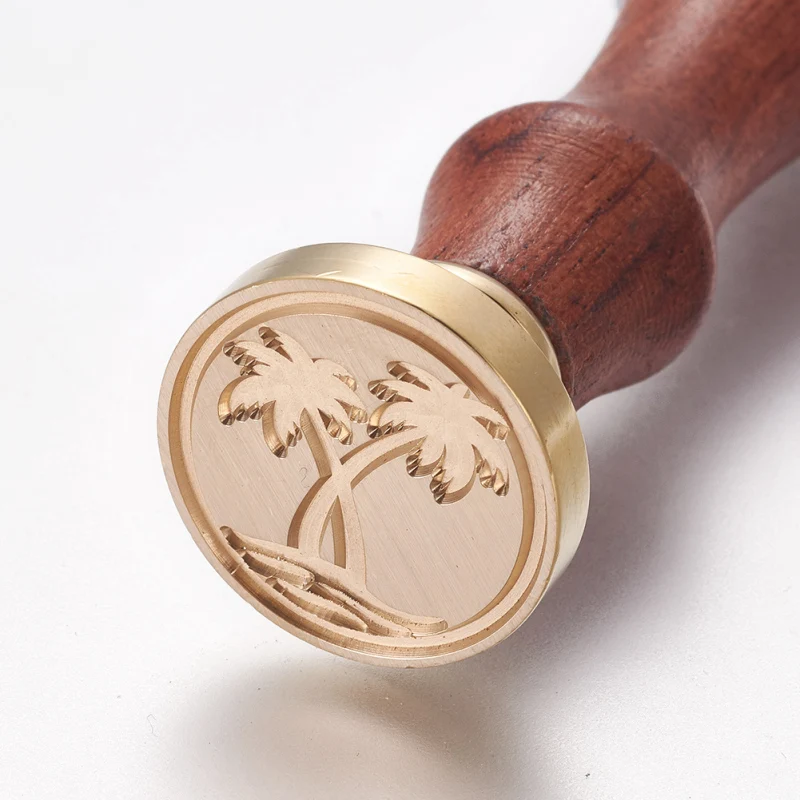 

1PCS DIY Scrapbook Brass Wax Seal Stamp and Wood Handle Sets Golden 8.95cm Stamps: 2.55x1.45cm for DIY Jewelry & Crafts