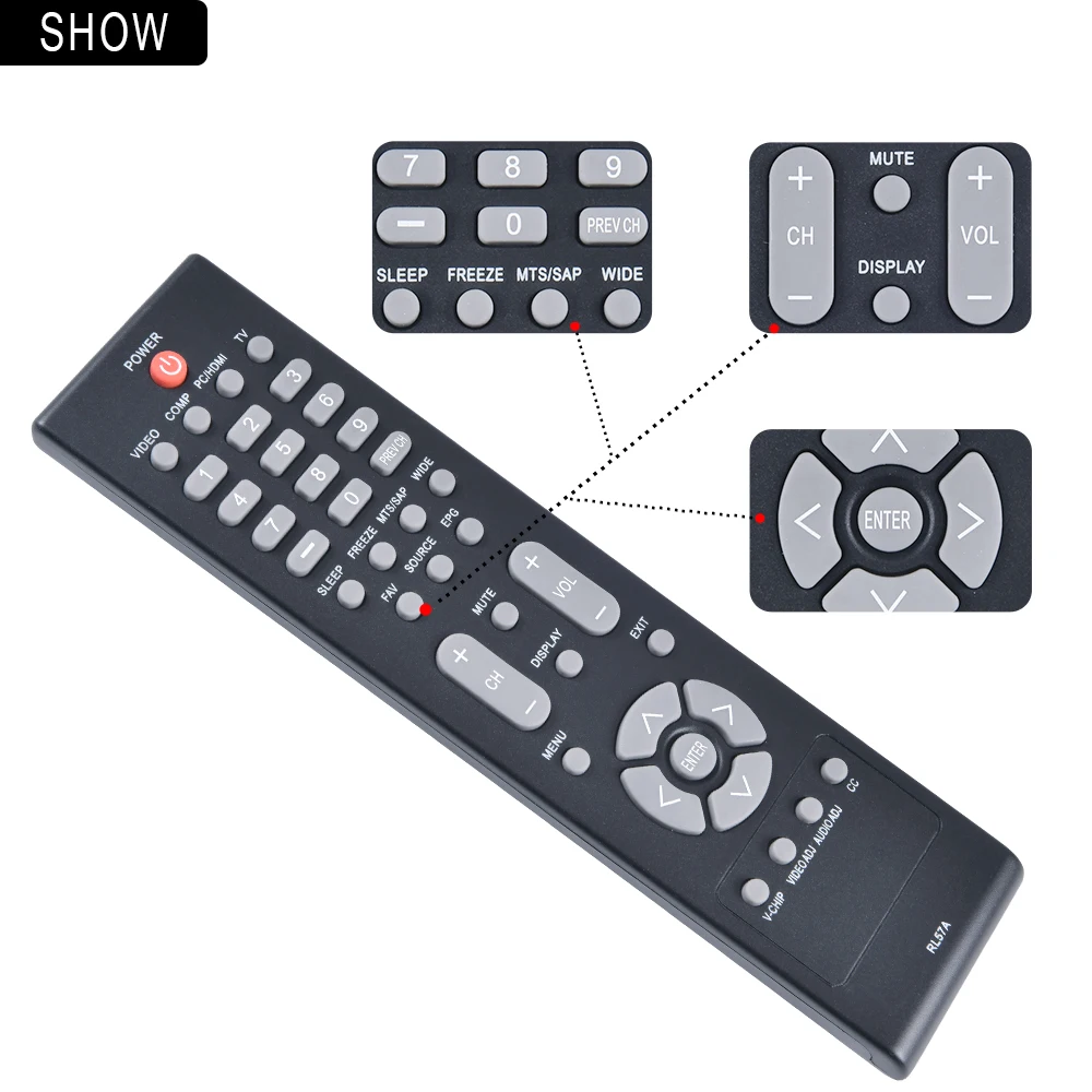 Пульт дистанционного управления для AOC LCD TV RL57A |