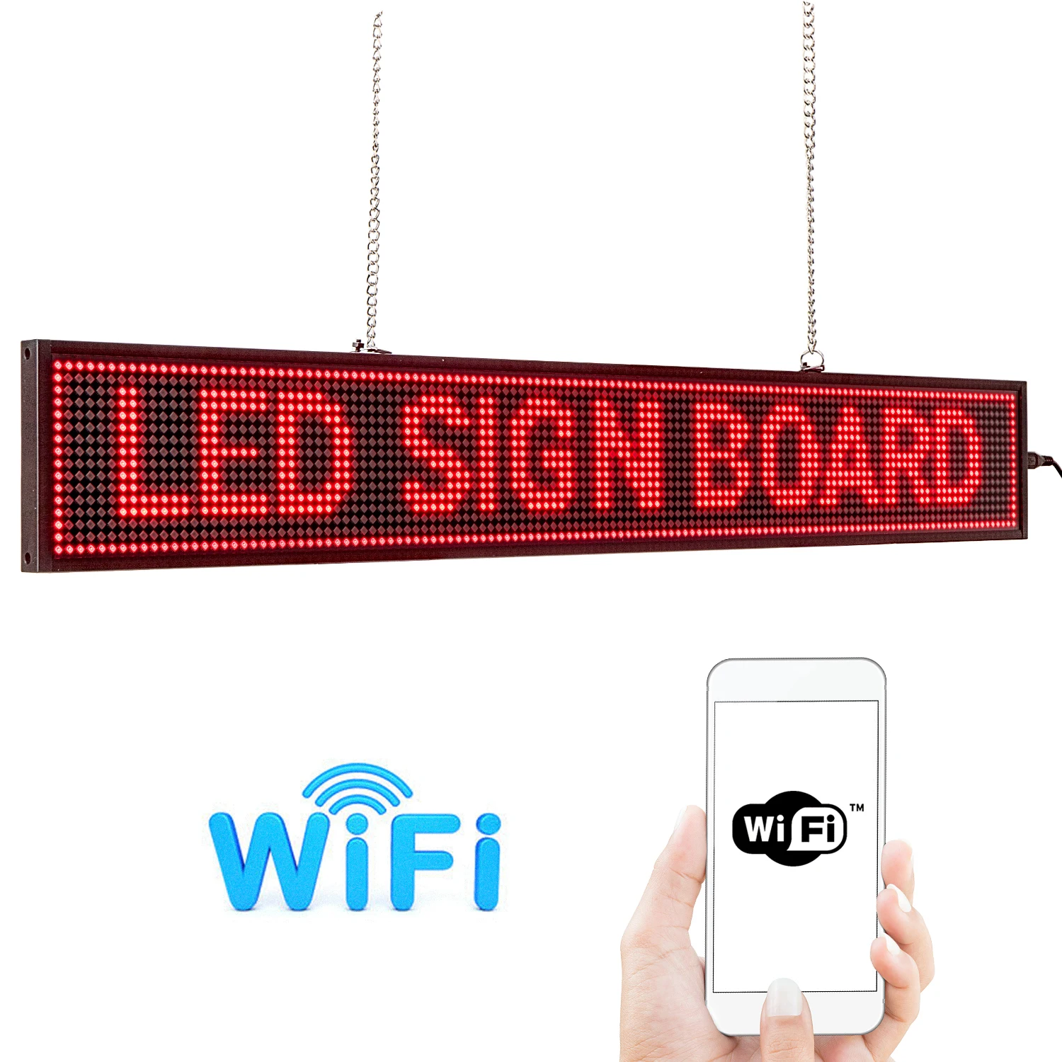 P5 66 см/26 дюймов WiFi SMD СВЕТОДИОДНЫЙ рекламный знак красный сообщение