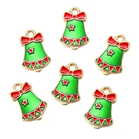 xuqian high quality 20pcs with creative christmas series bell alloy pendant diy earrings bracelet ornaments p0085