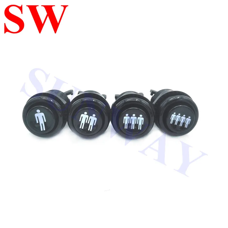 1 шт./лот игровая кнопка Аркада фиолетовая Happ американского стиля длинная с переключателем 8 цветов на выбор многопользовательская игра MAME Jamma.