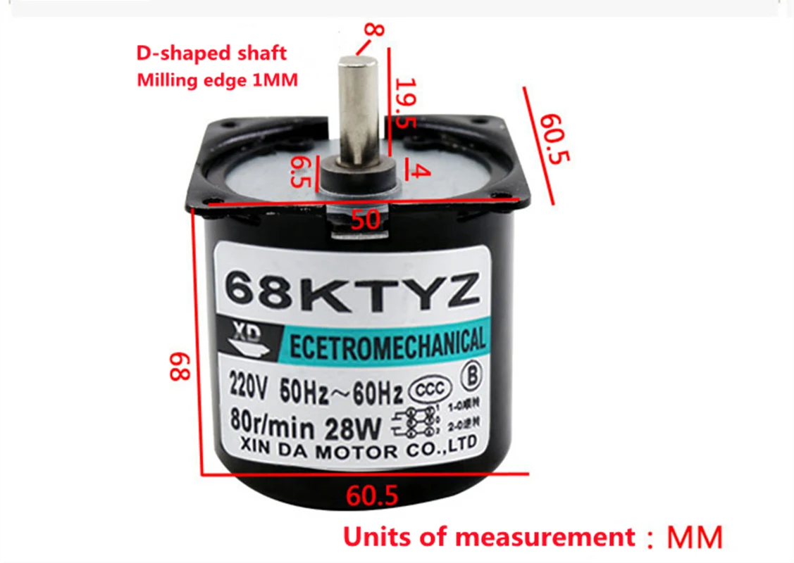 220 В эксцентриковый вал с постоянным магнитом синхронный двигатель переменного