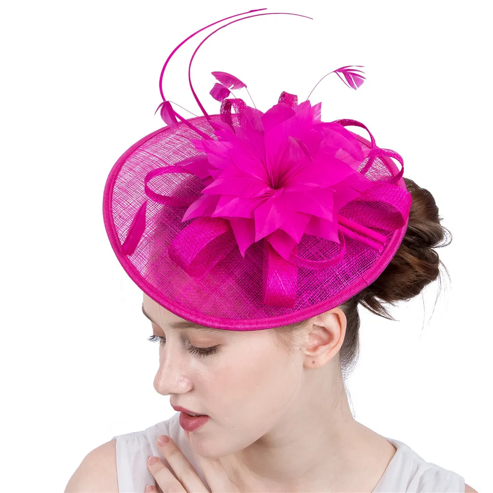 

Элегантная женская Вуалетка Sinamay, шляпа, заколки для невесты, свадебные украшения, Кентукки, Дерби, головные уборы для женщин, гонки, Мельбурн, Кубок