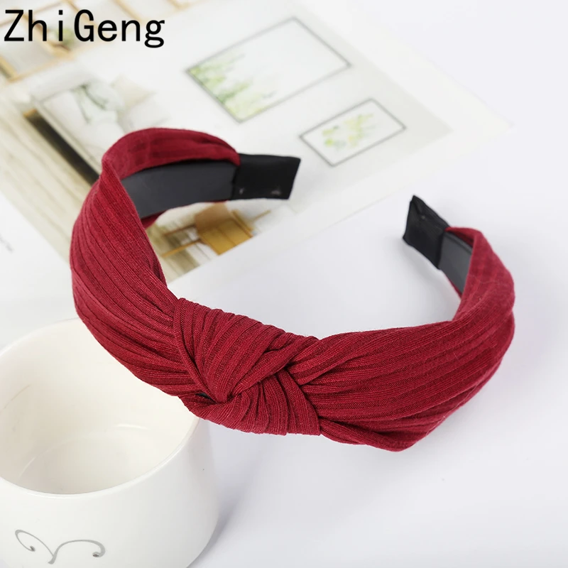 Нескользящая эластичная повязка на голову для мытья лица вязаные широкие