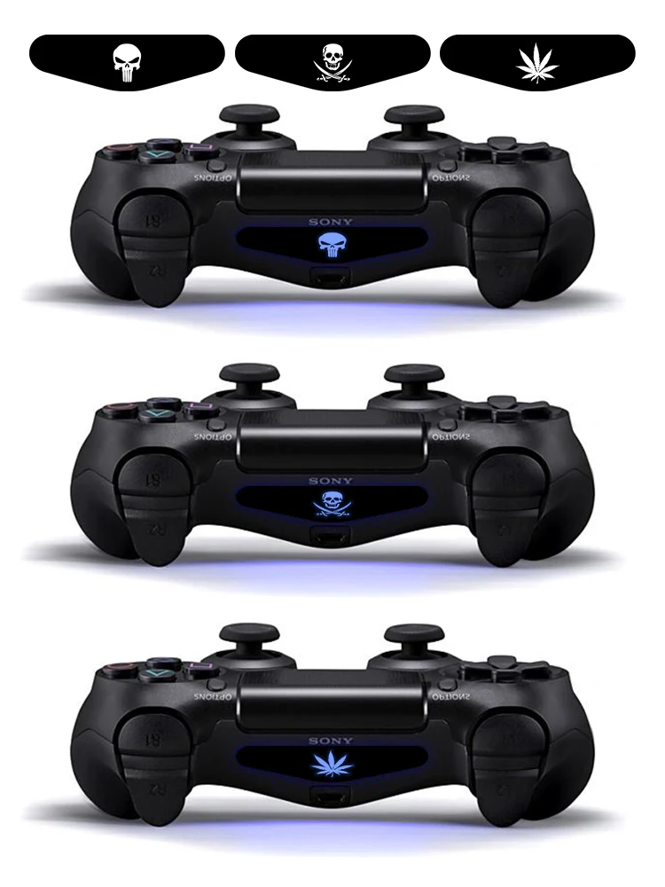9 шт./компл. светильник светодиодный наклейки для кожи для Playstaion4 PS4 Геймпад светильник наклейки для PS4 Slim Ps4 pro игровой контроллер