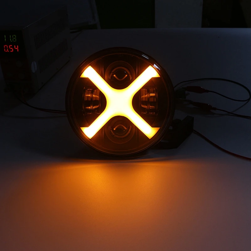 Мотоциклетные 7-дюймовые круглые светодиодные фары DRL дальний/ближний свет 50 Вт 30