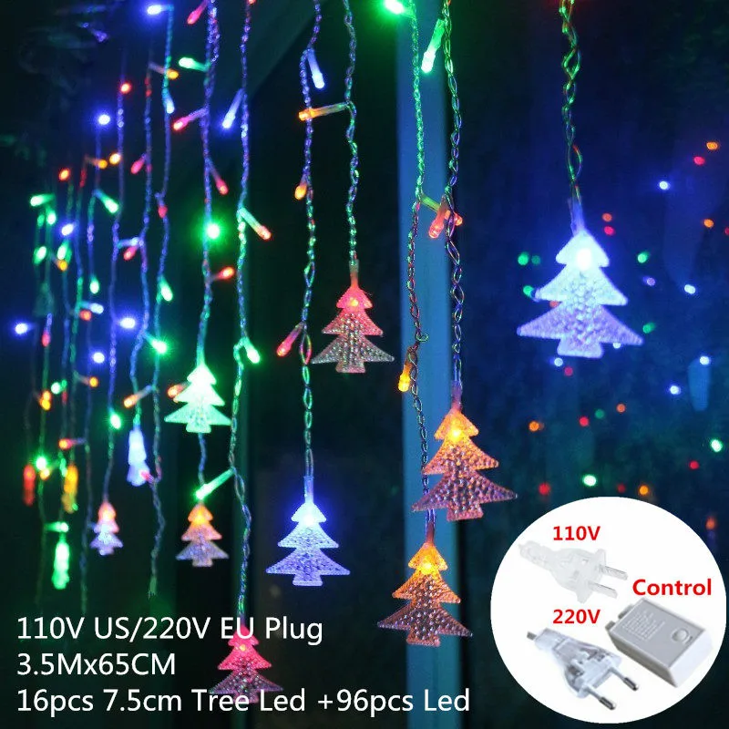3.5m tree Colorful Рождественские украшения Праздник Освещение струна украшения для рождественской елки украшения светодиодный гирлянда Рождественские украшения для дома Natale - Цвет: 3.5m tree Colorful
