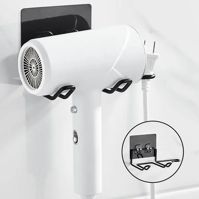 

Hair Dryer Holder Wall Mounted Bathroom Shelf Storage Bathroom Shelves No Drilling Floating Shelf for Wall Bathroom Accessories