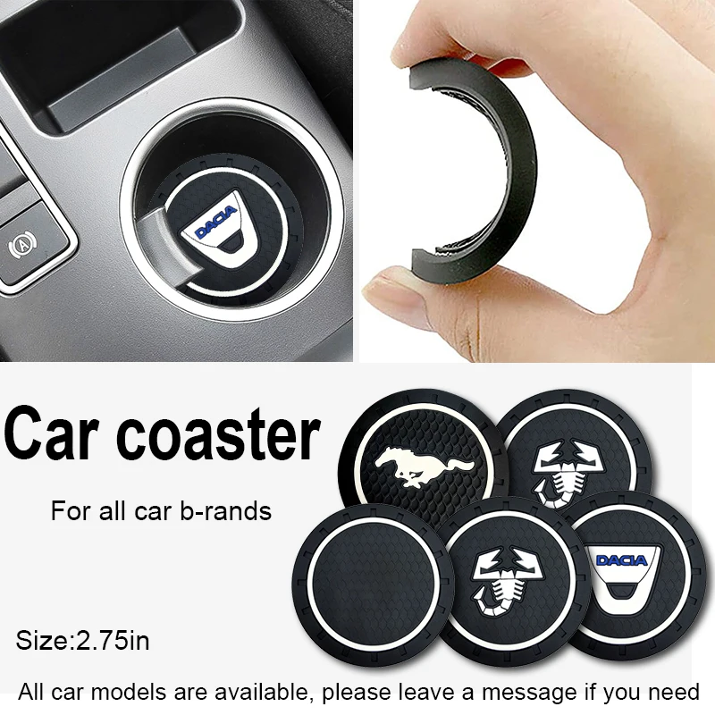 

Car Water Cup Bottle Holder Anti-slip Mat Pad Silica Gel Non-slip Car Mat For Fiat Panda Punto 500 500x 500l Auto Decoration