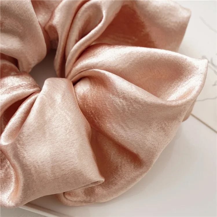 Блестящие крупные атласные резинки женские большие для волос эластичная резинка