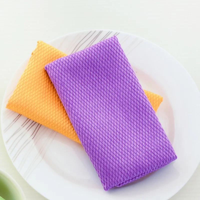 1PC 30*40cm Household Glass Window Cleaning Cloth Kitchen Absorbent Dishcloth Rags Washing Towel Scouring Pad | Дом и сад