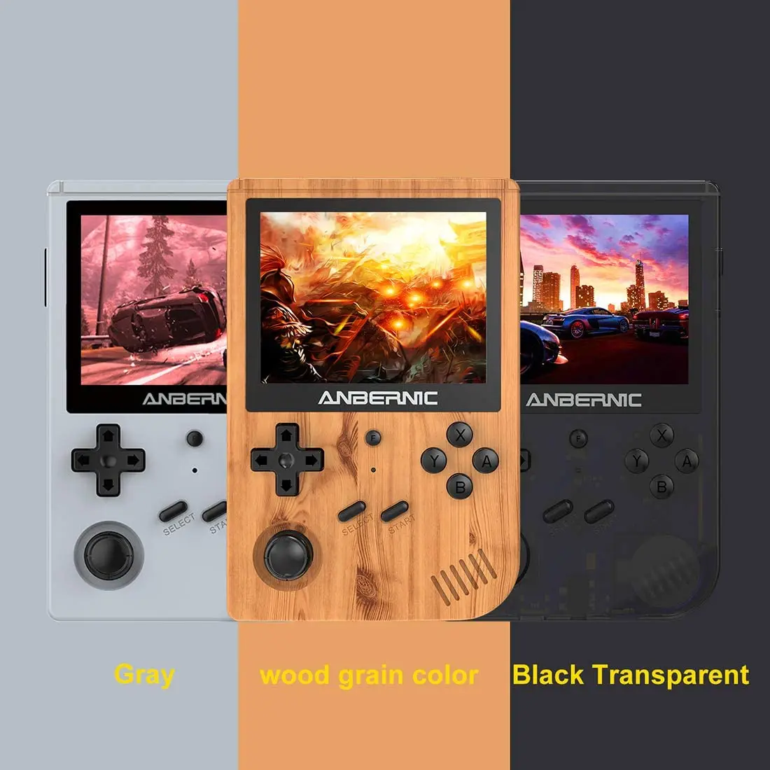 

RG351V Handheld 128GB Preinstalled 15753 Games TF Card Retro Console WiFi Module 3.5-Inch (Wood Color)